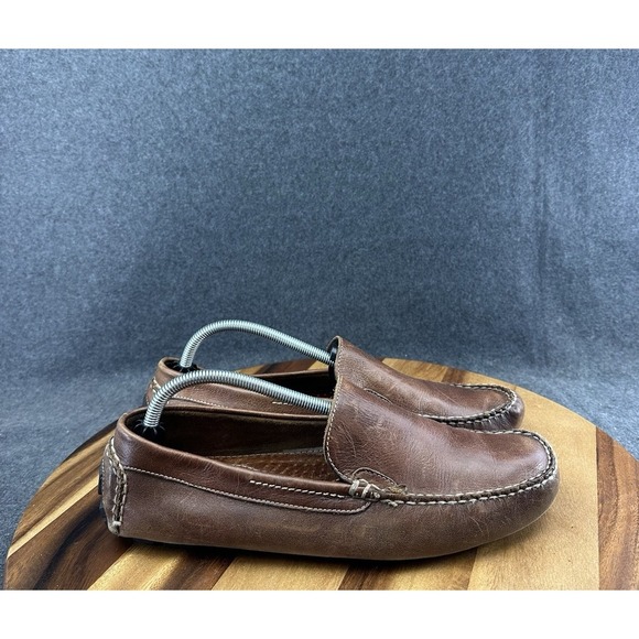 GH Bass Men\'s Dylan O Size 10.5M Brown Leather Slip On Driving Loafers Vibram main image 5